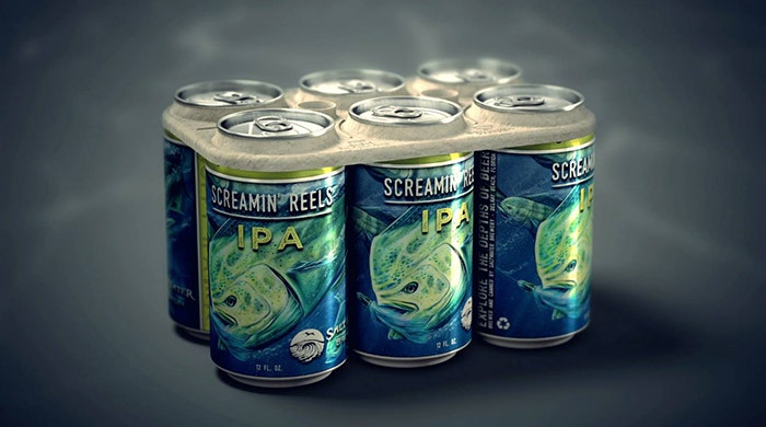 Saltwater Brewery's edible six-pack holder / Photo courtesy Saltwater Brewery