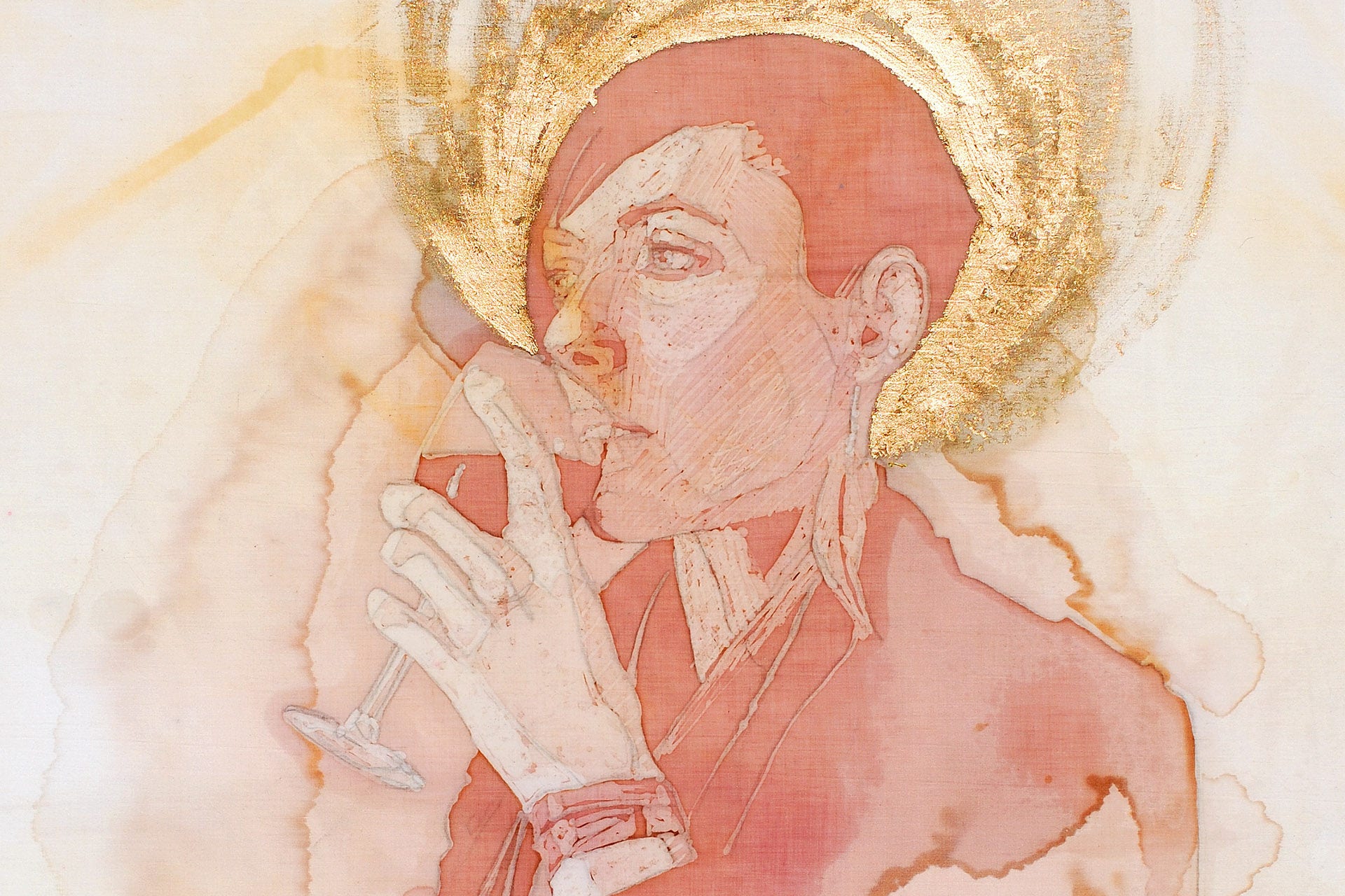 Amelia Fais Harnas' Self-Portrait as Saint Pompette 