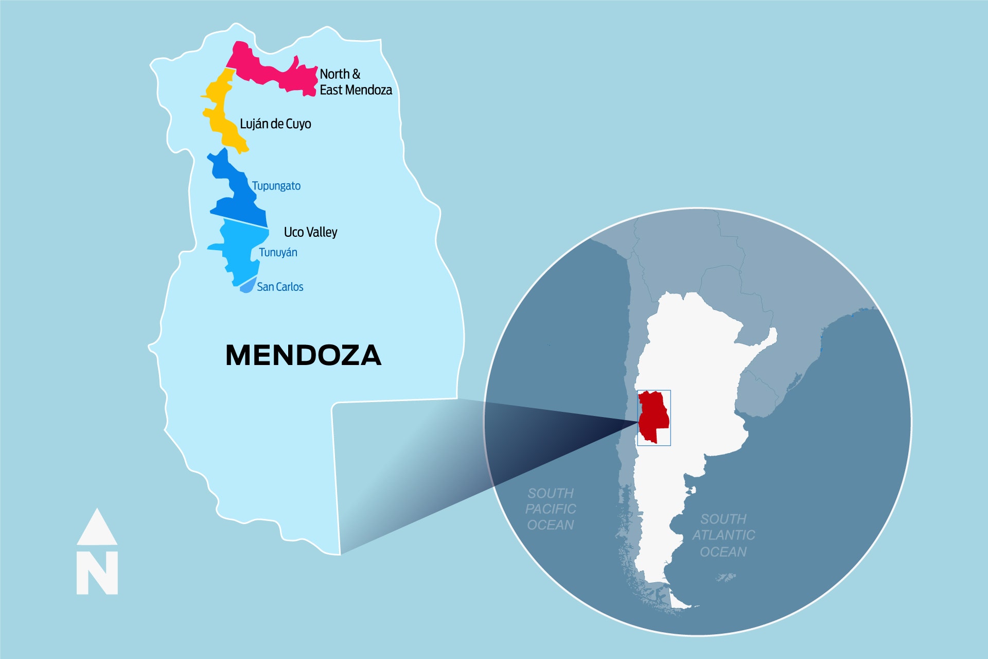 A map pf Mendoza, Argentina