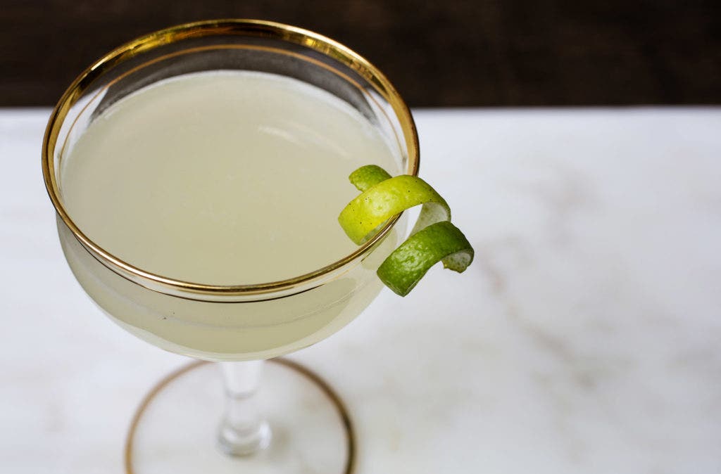 The Last Word cocktail with lime twist