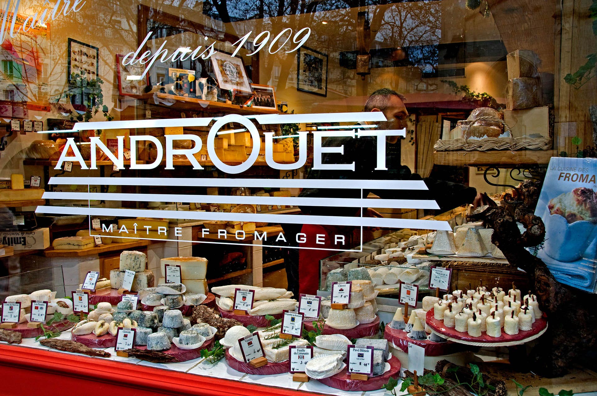 Androuet cheese shop in Paris