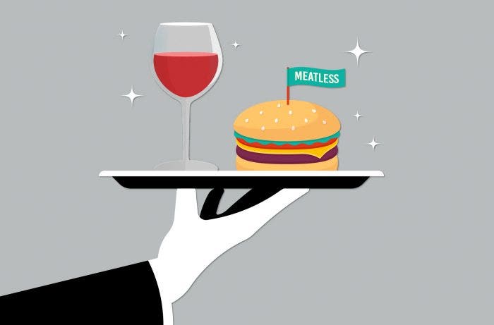 meatless burger wine pairing