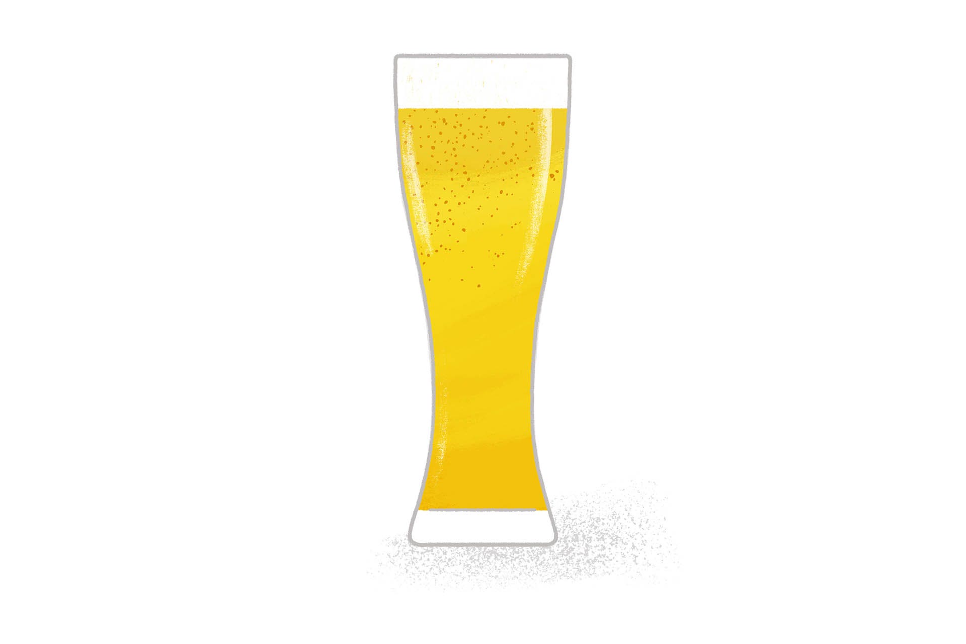 Wheat beer glass