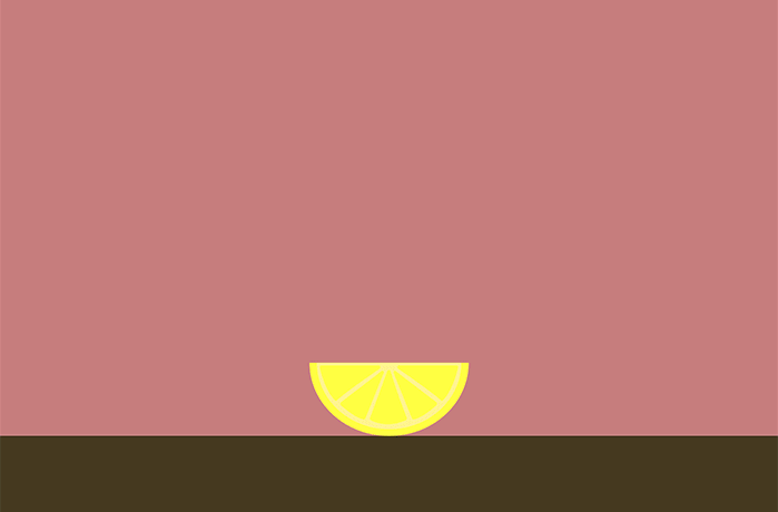 Animation of bitters, lemon wedges and soda in rotation