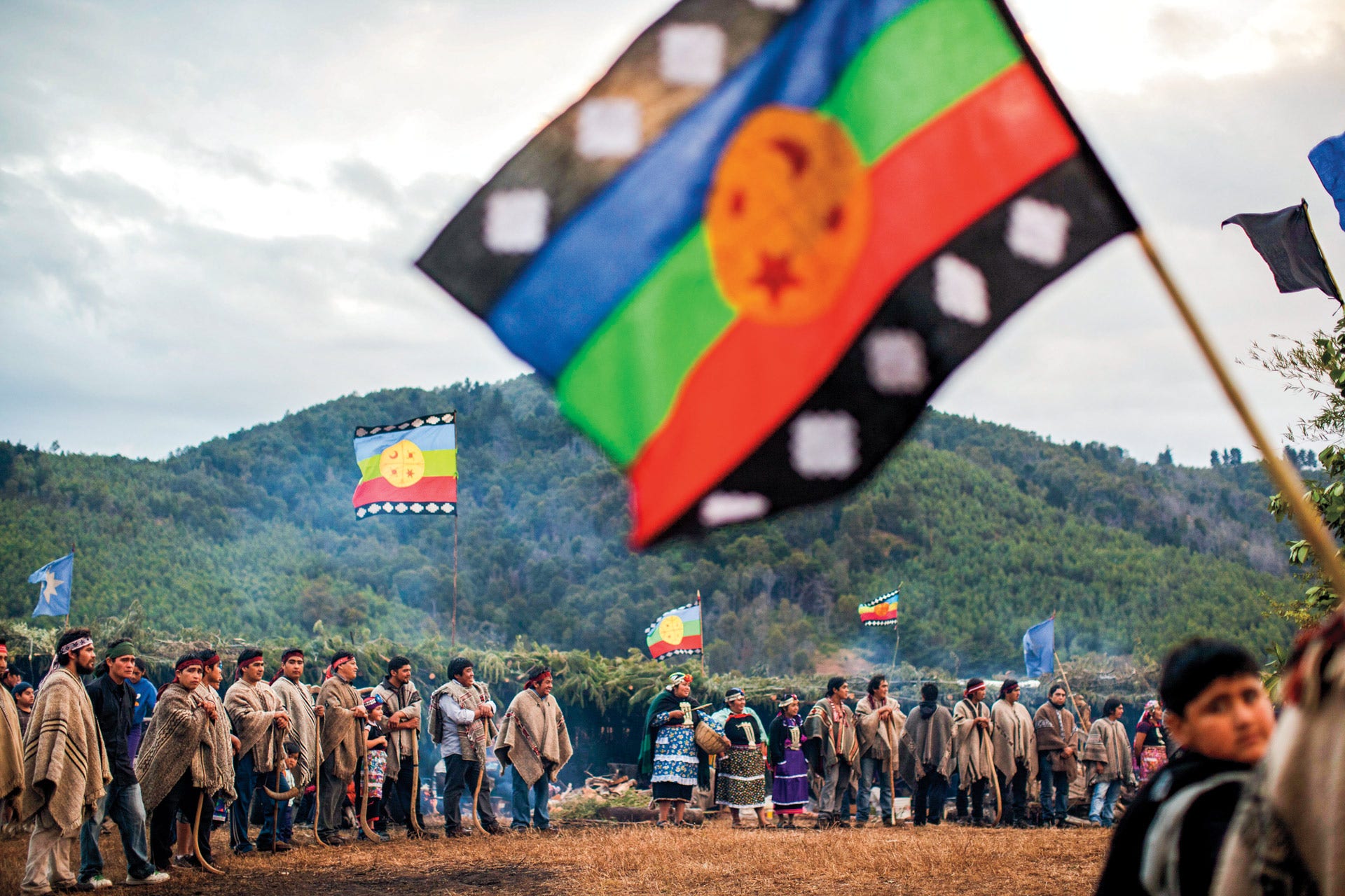 Indigenous Mapuche Indians attend a spiritual community gathering in Ercilla, Chile