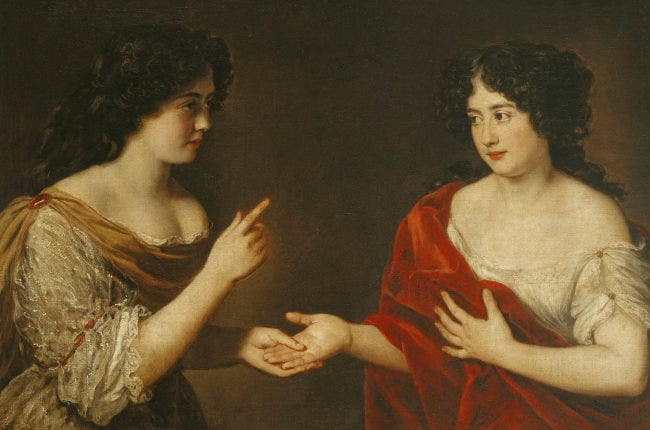 Hortense Mancini, Duchesse de Mazarin (1646-99) and her sister, Marie Mancini (1639-1715)